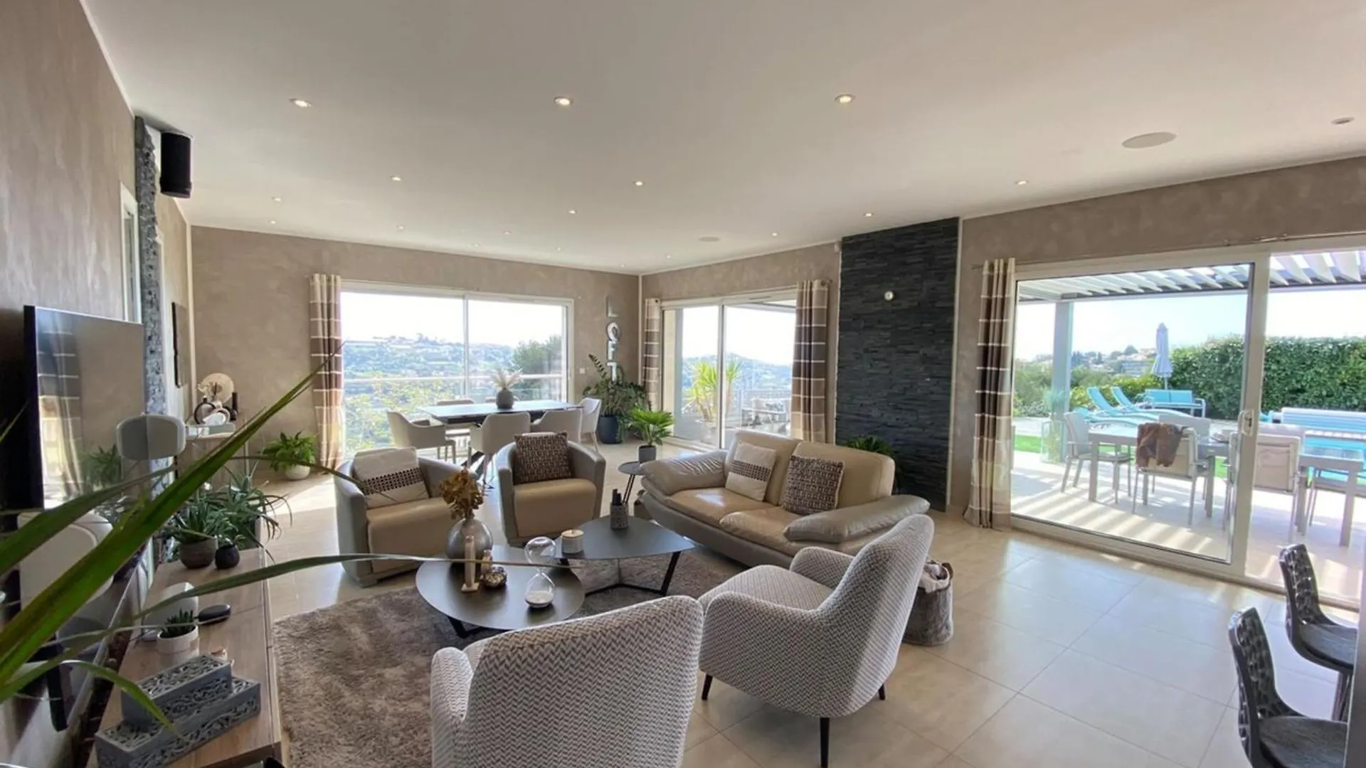 Superb Modern Villa - Sea View Pool Holiday home Nice